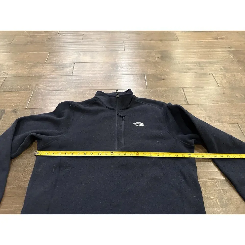 The North Face Mens Navy Fleece 1/4 Zip Pullover Sweater Jacket Size XL